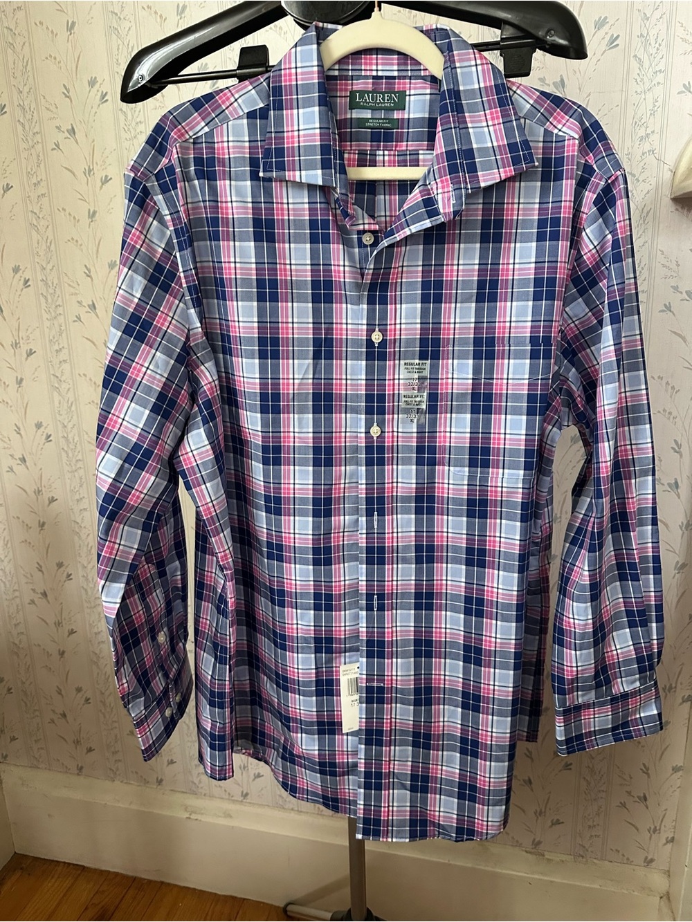 Lauren Ralph Lauren Blue & Pink Plaid Button-Down Shirt